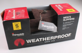Wetterfest Dunkelbraun 3M Thinsulate Herren Hausschuhe GRÖSSE S (7-8) Nwt - $16.97