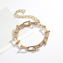 New Product Jewelry Set Simple U-shaped Horseshoe Buckle Stitching Chain Bracele - £9.44 GBP