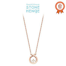 [Stonehenge] XOXO 14K Diamond Necklace U0102D Korean Jewelry - £254.20 GBP