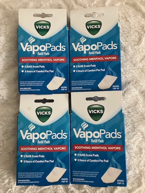 Vicks VapoPads Refill Pads VSP19 Soothing Menthol Vapors 24 Refill Scent Pads
