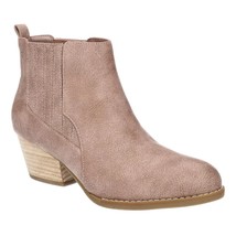 Bella Vita Women Western Ankle Booties Lou Size US 8W Taupe Faux Suede - £30.97 GBP