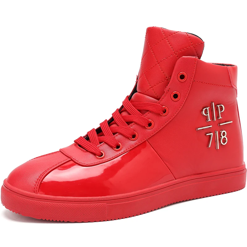 End red men shoes superstar high top men sneakers big size flat hip hop streetwear thumb155 crop