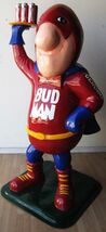 Bud Man Budweiser Beer Statue Advertising Fiberglass Statue  77" Tall - $5,500.00