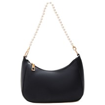 Fashion Women PU Leather Shoulder Bags Pure Color  Chain Underarm Bag Ca... - £19.41 GBP