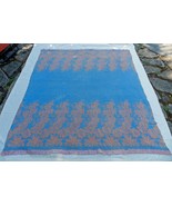 Vintage 1940&#39;s-50&#39;s Flower Design/Color Reversible Wool Blanket - $65.00