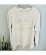 TACKMA THE GAME IS EVERYTHING CREW SWEATSHIRT, OFF WHITE, MEDIUM, UNISEX... - $39.70 CAD