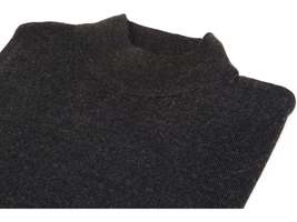 Mock Neck Merinos Wool Sweater PRINCELY From Turkey Soft Knits 1011-00 Charcoal image 3