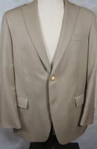 NEW $595 Hart Schaffner Marx Light Tan Wool Blazer Sport Coat 42R Gold Buttons - £106.15 GBP