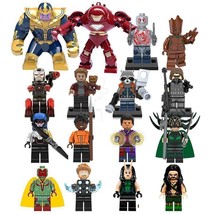16pcs Minifigures Avengers Infinity War Thanos Hulkbuster Rocket Drax Thor  - £23.58 GBP