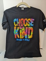 Gilden Black T shirt Tee Choose Kind Share a Smile Splatter Paint Size S... - £11.19 GBP