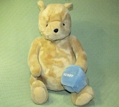 Vintage 20&quot; Gund Classic Winnie The Pooh Plush Bear With Blue Honey Hunny Jar - £69.69 GBP