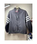 Vintage 90s RJS FR3 Racing Equipment Mens Black Jacket Zip-Up Embroidere... - $82.45