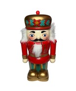 Christmas Wooden Nutcracker Soldier Red 9&quot; Tall Holiday Decor - $276.80 MXN