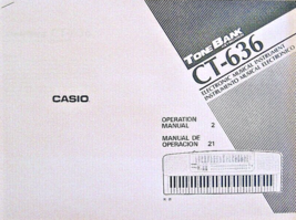 Casio CT-636 CT-638 Electronic Keyboard Owner&#39;s Manual Booklet, Reproduction. - £11.83 GBP