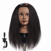 Mannequin Head Hairdresser Training Head Cosmetology Doll Head Black NEW - $40.83