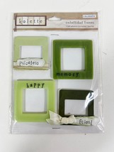 Colorbok Kolette 4pc. Embellished Frames Green PRICELESS, MEMORY, HAPPY,... - $93.10 MXN