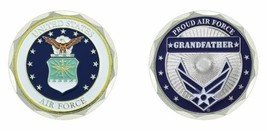 PROUD AIR FORCE GRANDFATHER   1.75&quot; CHALLENGE COIN - £27.57 GBP