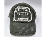 J**p Hair Don&#39;t Care Curved Bill Distressed Cap Puff Embroidered Patch - $19.79