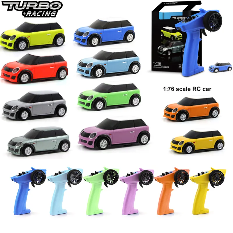 Turbo Racing 1:76 Colorful RC Car Mini Full Proportional With Remote Electric - £57.37 GBP+