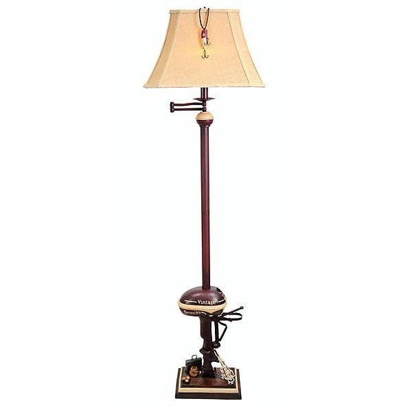 Boat Motor Floor Lamp with Fishing Accents for Home Decor - $454.46