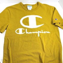 Champion Mens Classic Short Sleeve T Shirt Fuzzy Big Chest C Gold Size S... - £9.05 GBP