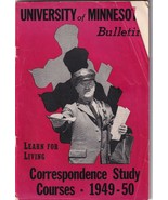 University of Minnesota Correspondence Study 1949-50 Course Booklet Bull... - £7.06 GBP