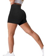 Women High Waisted Seamless Yoga Shorts Tummy Control Cycling Shorts (Si... - £12.91 GBP