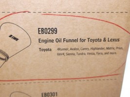 EWK NO-SPILL/LEAK PROOF/ ENGINE OIL FUNNEL FOR TOYOTA - LEXUS  EB0299 NEW image 2