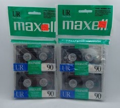 2 NEW SEALED 2 Packs - Maxell Audio Cassette Tape UR-90 Normal Bias 135m Type 1 - £17.89 GBP