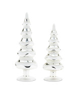 Snowy Glass Pine Tree (Set of 2) - $97.24 CAD