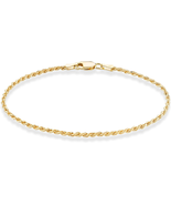 Italian 18K Gold over Sterling Silver Diamond-Cut Braided Rope Bracelet ... - $37.85 CAD