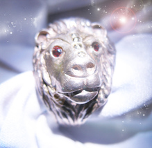 Haunted Ring Lion&#39;s Heart King Of Success &amp; Power Highest Light Collect Magick - £198.05 GBP