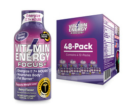 Vitamin Energy® Focus+ Berry &#39;Clinically Proven&#39; Energy Shots (48pk) - £58.73 GBP