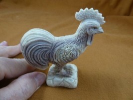 (Chick-4) Rooster chicken of shed ANTLER figurine Bali detailed carving ... - $86.25