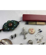 Costume Mixed JUNK DRAWER Costume JEWELRY Watch Pen Cross Bracelet Lot - $33.55 CAD
