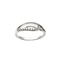Cute Real Silver White CZ Women finger ring - £14.57 GBP