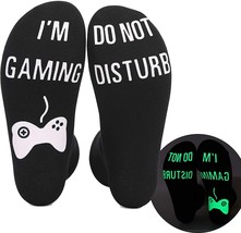 &#39;Do Not Disturb I&#39;M Gaming&#39; Socks, Gaming Sock Funny Novelty Gift - 7&quot; L... - $12.86