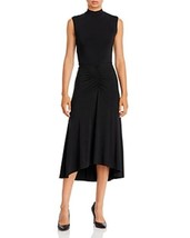 MSRP $128 Aqua Aubrey Mock Neck Midi Dress Black Size Medium - $42.76