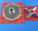 COMBO #32 x 1/4" (6 mm) holes &amp; Heavy Duty Knife &amp; Plate meat grinder Ho... - $63.46