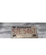 Vintage 1987 Alabama &quot;Heart of Dixie&quot; License Plate 57E 5467 Expired - $112.24 MXN