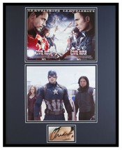 Chris Evans Signed Framed 16x20 Photo Display Captain America Avengers Civil War - £272.55 GBP