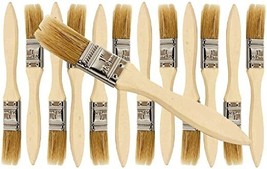 Lot of Twelve 1&quot; Paint Brushes Classic Bristle Paint Brushes with Wooden... - $158.54 MXN