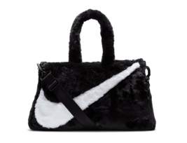 Nike Sportswear Faux Fur Tote Bag Women&#39;s Sports Casual Bag Black NWT FB... - $1,769.92 MXN