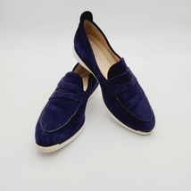Cole Haan Grand Ambition Women&#39;s Size 6.5B Navy Suede Slip-On Loafers Pe... - $32.71
