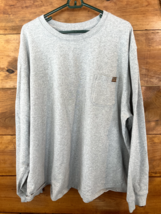 LL Bean Mens 3XL Long Sleeve Shirt Gray Traditional Fit Heavyweight Pocket - $458.64 MXN