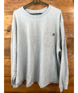 LL Bean Mens 3XL Long Sleeve Shirt Gray Traditional Fit Heavyweight Pocket - $458.64 MXN