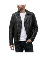 Black Legend Brando Style Genuine Leather Jacket  - $5,131.53 MXN