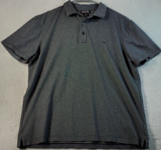 Michael Kors Polo Shirt Mens Size Medium Gray Cotton Short Sleeve Logo Collared - £17.30 GBP