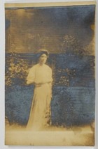 RPPC Victorian Era Lady Possibly with One Arm Photo in the Garden Postcard R4 - £15.94 GBP
