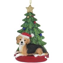 Beagle With Christmas Tree Ornament - $19.78